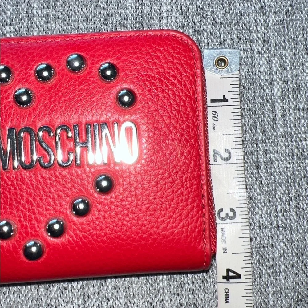 Love Moschino Red Heart Studded Wallet NWT